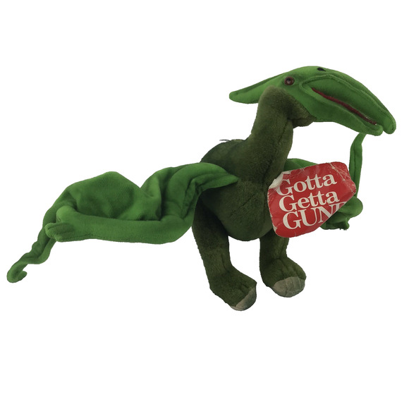 Vintage Gund Pterandon 10” Green Plush Jurassic Dinosaur Stuffed Animal w/ Tag - Picture 1 of 14